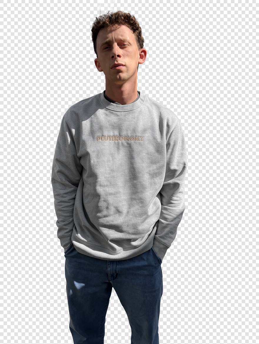 Deuteronomy sweatshirt in Heather Gray