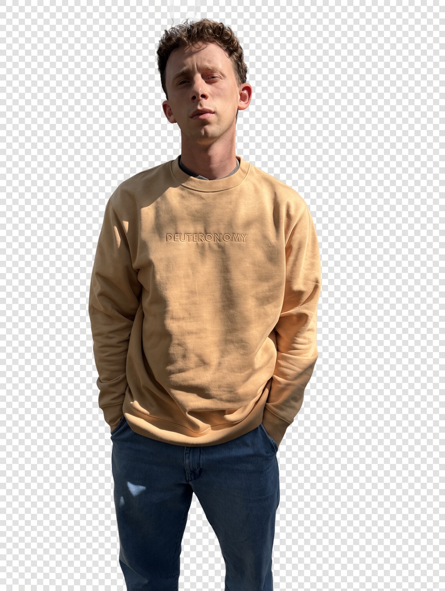 Deuteronomy sweatshirt in Latte