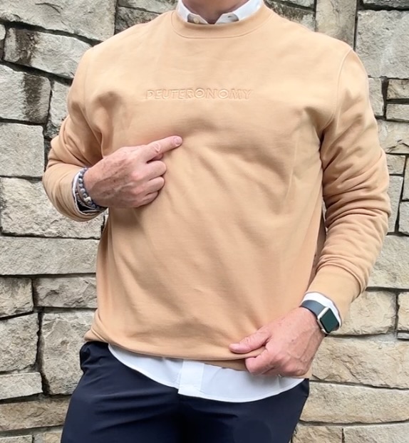 Deuteronomy embroidered sweatshirt, Ebenezer Clothing